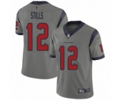 Men's Houston Texans #12 Kenny Stills Limited Gray Inverted Legend Football Jersey