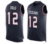 Men's Houston Texans #12 Kenny Stills Limited Navy Blue Player Name & Number Tank Top Football Jersey