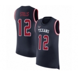 Men's Houston Texans #12 Kenny Stills Navy Blue Rush Player Name & Number Tank Top Football Jersey