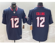 Men's Houston Texans #12 Nico Collins Navy F.U.S.E. Vapor Limited Football Stitched Jersey