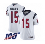 Men's Houston Texans #15 Will Fuller V White Vapor Untouchable Limited Player 100th Season Football Jersey