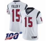 Men's Houston Texans #15 Will Fuller V White Vapor Untouchable Limited Player 100th Season Football Jersey