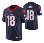 Men's Houston Texans #18 Chris Conley Navy Vapor Untouchable Limited Stitched Jersey