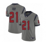 Men's Houston Texans #21 Bradley Roby Limited Gray Inverted Legend Football Jersey