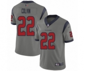 Men's Houston Texans #22 Aaron Colvin Limited Gray Inverted Legend Football Jersey