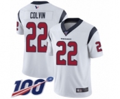 Men's Houston Texans #22 Aaron Colvin White Vapor Untouchable Limited Player 100th Season Football Jersey