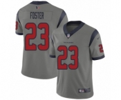 Men's Houston Texans #23 Arian Foster Limited Gray Inverted Legend Football Jersey