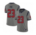 Men's Houston Texans #23 Carlos Hyde Limited Gray Inverted Legend Football Jersey