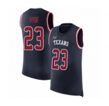 Men's Houston Texans #23 Carlos Hyde Navy Blue Rush Player Name & Number Tank Top Football Jersey