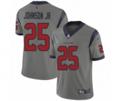 Men's Houston Texans #25 Duke Johnson Jr Limited Gray Inverted Legend Football Jersey