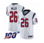 Men's Houston Texans #26 Lamar Miller White Vapor Untouchable Limited Player 100th Season Football Jersey