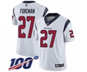 Men's Houston Texans #27 D'Onta Foreman White Vapor Untouchable Limited Player 100th Season Football Jersey