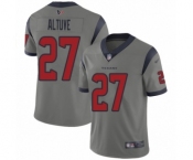 Men's Houston Texans #27 Jose Altuve Limited Gray Inverted Legend Football Jersey