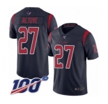 Men's Houston Texans #27 Jose Altuve Limited Navy Blue Rush Vapor Untouchable 100th Season Football Jersey