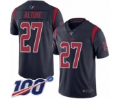 Men's Houston Texans #27 Jose Altuve Limited Navy Blue Rush Vapor Untouchable 100th Season Football Jersey