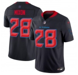 Men's Houston Texans #28 Joe Mixon Navy 2024 2nd Alternate F.U.S.E Vapor Football Stitched Jersey