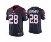 Men's Houston Texans #28 Rex Burkhead Navy Vapor Untouchable Limited Stitched Football Jersey