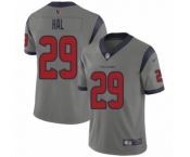 Men's Houston Texans #29 Andre Hal Limited Gray Inverted Legend Football Jersey