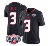 Men's Houston Texans #3 Tank Dell Navy F.U.S.E. 2024 AFC South Division Champions Vapor Limited Stitched Football Jersey