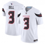 Men's Houston Texans #3 Tank Dell White 2024 Vapor F.U.S.E. Limited Stitched Jersey