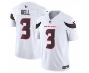 Men's Houston Texans #3 Tank Dell White 2024 Vapor F.U.S.E. Limited Stitched Jersey