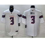Men's Houston Texans #3 Tank Dell White Vapor Untouchable Stitched Football Jersey
