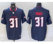 Men's Houston Texans #31 Dameon Pierce Navy F.U.S.E. Vapor Limited Football Stitched Jersey