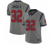 Men's Houston Texans #32 Lonnie Johnson Limited Gray Inverted Legend Football Jersey