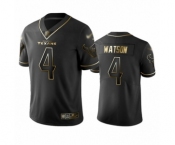 Men's Houston Texans #4 Deshaun Watson Limited Black Golden Edition Football Jersey