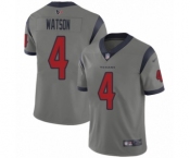 Men's Houston Texans #4 Deshaun Watson Limited Gray Inverted Legend Football Jersey