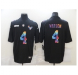 Men's Houston Texans #4 Deshaun Watson Rainbow Version Nike Limited Jersey