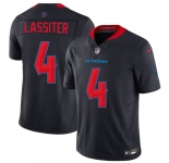 Men's Houston Texans #4 Kamari Lassiter Navy 2nd Alternate 2025 F.U.S.E. Vapor Limited Football Stitched Jersey