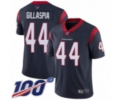Men's Houston Texans #44 Cullen Gillaspia Navy Blue Team Color Vapor Untouchable Limited Player 100th Season Football Jersey