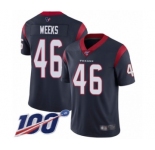 Men's Houston Texans #46 Jon Weeks Navy Blue Team Color Vapor Untouchable Limited Player 100th Season Football Jersey