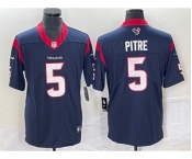 Men's Houston Texans #5 Jalen Pitre Navy Blue 2022 Vapor Untouchable Stitched Nike Limited Jersey