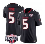 Men's Houston Texans #5 Jalen Pitre Navy F.U.S.E. 2024 AFC South Division Champions Vapor Limited Stitched Football Jersey