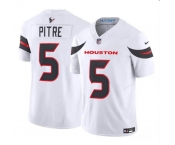 Men's Houston Texans #5 Jalen Pitre White 2024 Vapor F.U.S.E. Limited Football Stitched Jersey