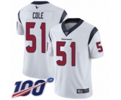 Men's Houston Texans #51 Dylan Cole White Vapor Untouchable Limited Player 100th Season Football Jersey