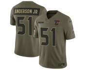 Men's Houston Texans #51 Will Anderson Jr. Olive 2025 F.U.S.E. Salute to Service Limited Football Stitched Jersey