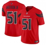 Men's Houston Texans #51 Will Anderson Jr. Red 2024 Alternate F.U.S.E Vapor Football Stitched Jersey