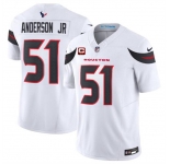 Men's Houston Texans #51 Will Anderson Jr White 2024 Vapor F.U.S.E. With 2-Star C Patch Limited Stitched Jersey