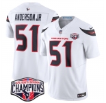Men's Houston Texans #51 Will Anderson Jr. White F.U.S.E. 2024 AFC South Division Champions Vapor Limited Stitched Football Jersey