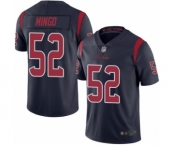 Men's Houston Texans #52 Barkevious Mingo Limited Navy Blue Rush Vapor Untouchable Football Jersey
