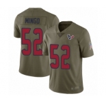 Men's Houston Texans #52 Barkevious Mingo Limited Olive 2017 Salute to Service Football Jersey