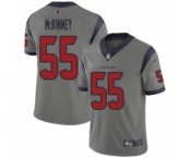 Men's Houston Texans #55 Benardrick McKinney Limited Gray Inverted Legend Football Jersey