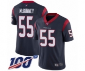 Men's Houston Texans #55 Benardrick McKinney Navy Blue Team Color Vapor Untouchable Limited Player 100th Season Football Jersey