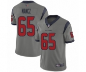 Men's Houston Texans #65 Greg Mancz Limited Gray Inverted Legend Football Jersey
