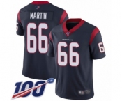 Men's Houston Texans #66 Nick Martin Navy Blue Team Color Vapor Untouchable Limited Player 100th Season Football Jersey
