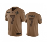 Men's Houston Texans #7 C.J. Stroud 2023 Brown Salute To Service Limited Football Stitched Jersey