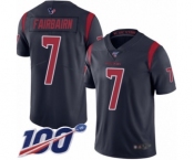 Men's Houston Texans #7 Ka'imi Fairbairn Limited Navy Blue Rush Vapor Untouchable 100th Season Football Jersey